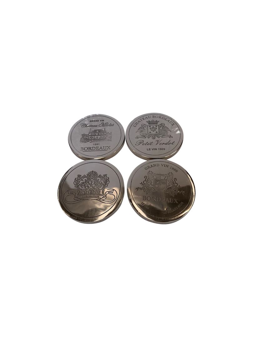 BORDEAUX COASTER SET/4 NICKEL image 5
